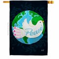 Patio Trasero 28 x 40 in. Peace Sweet Life Earth Double-Sided Vertical House Flags - Decoration Banner Garden PA4061023